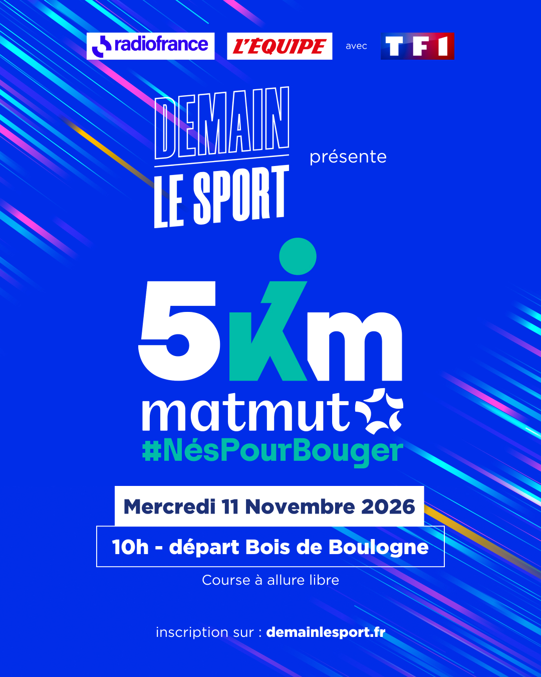 Affiche Demain le Sport — 5ᵉ édition · 10.11.2026 · Maison de la Radio et de la Musique · Paris 16ᵉ — sur le thème de « La transmission »